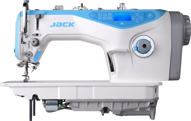 Máy may 01 kim điện tử, dầu kín, cắt chỉ tự động ngắn, nâng chân vịt tự động - Hiệu Jack, Model: A5.